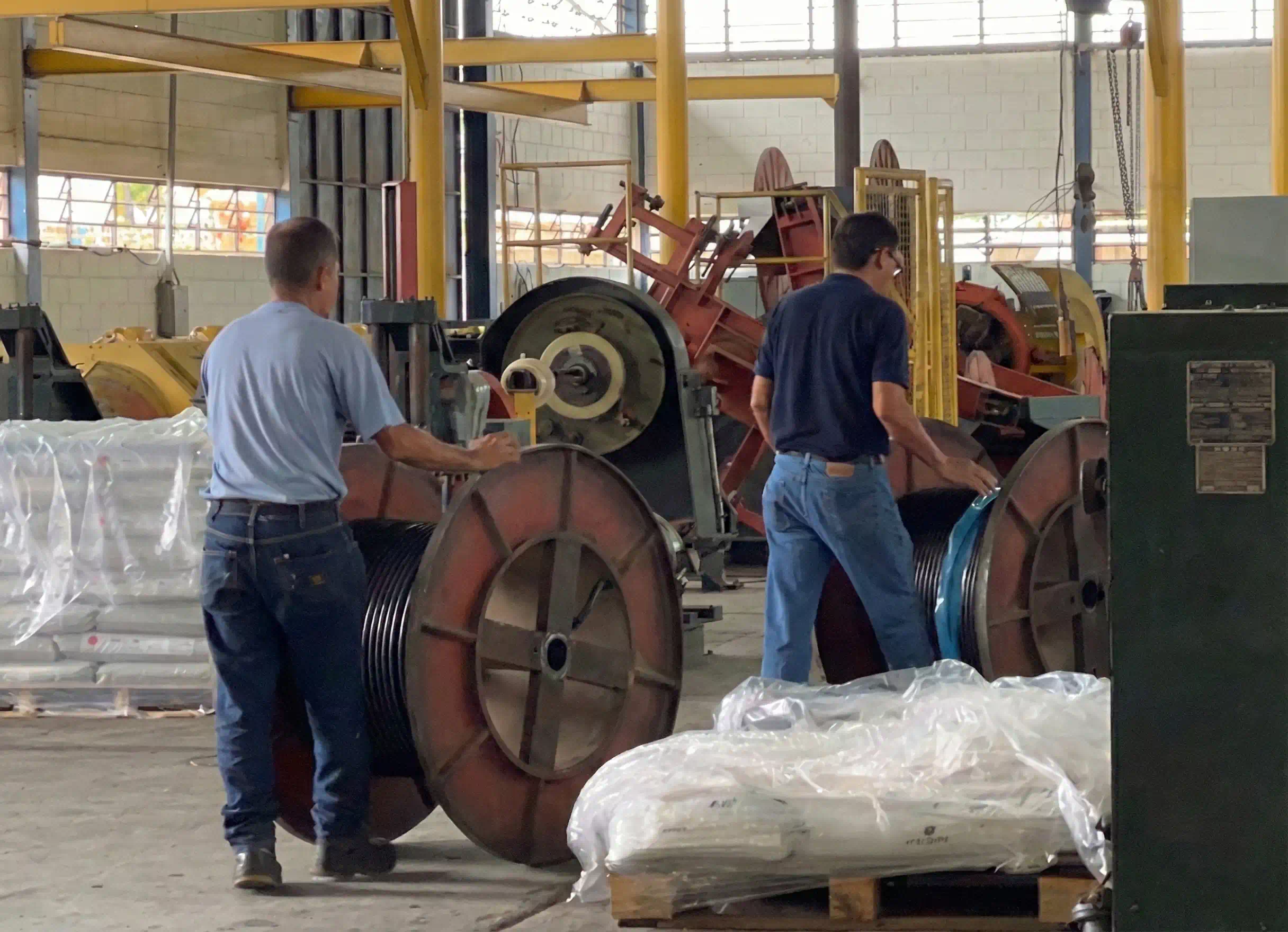 Técnico trabajando en planta